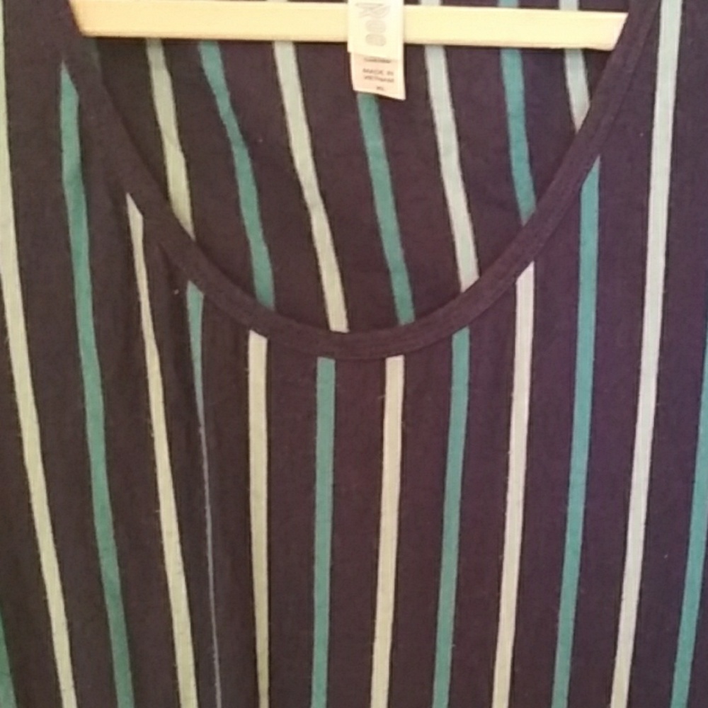 Lularoe blue stripped shirt - Picture 2 of 3